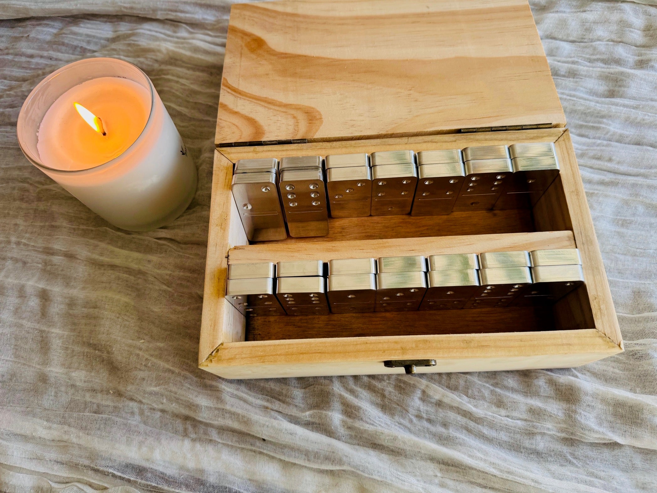 Aluminum Domino's Set – Crafted Creations